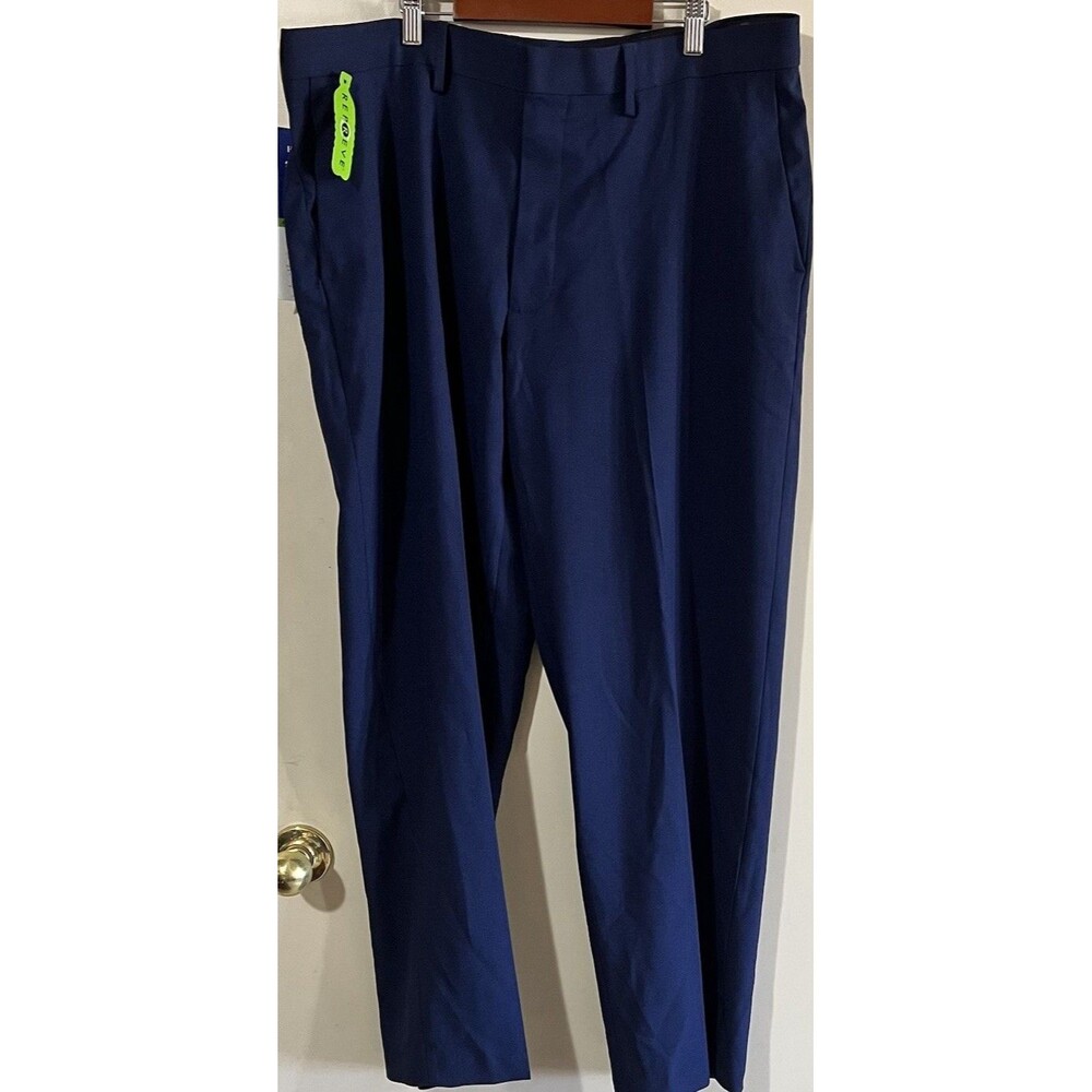 Hagger Smart Wash Reprieve Suit Pants Men’s 40x30 Blue Classic Fit Stretch